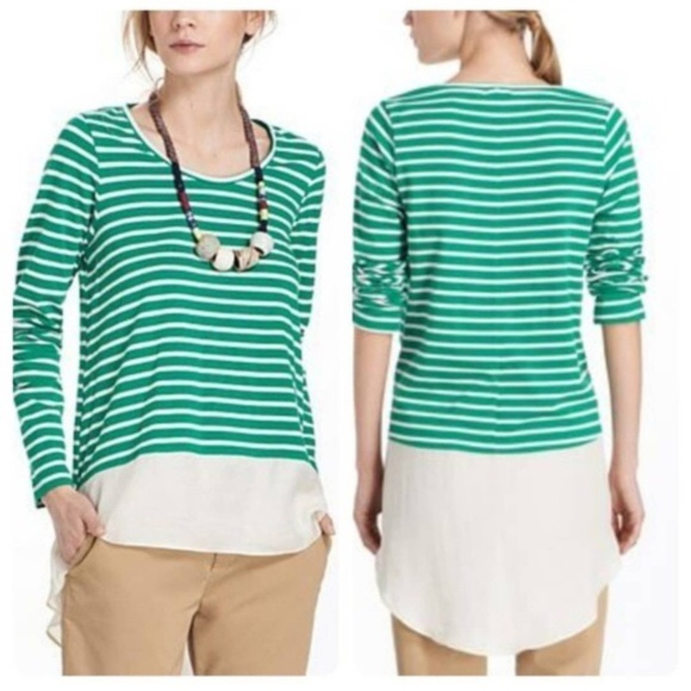 Lili’s Closet In Parallel Green Striped Pullover
